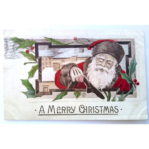 Santa Claus Christmas Postcard Old World Saint Nick Photocolor Company NY 1914